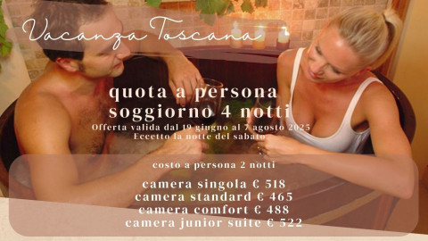 2025 hotel 2 mari vacanza toscana 4 notti IN30